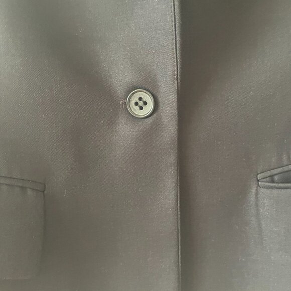 Anne Klein Single Button Long Blazer Jacket in Black, Size 14 - Picture 7 of 7